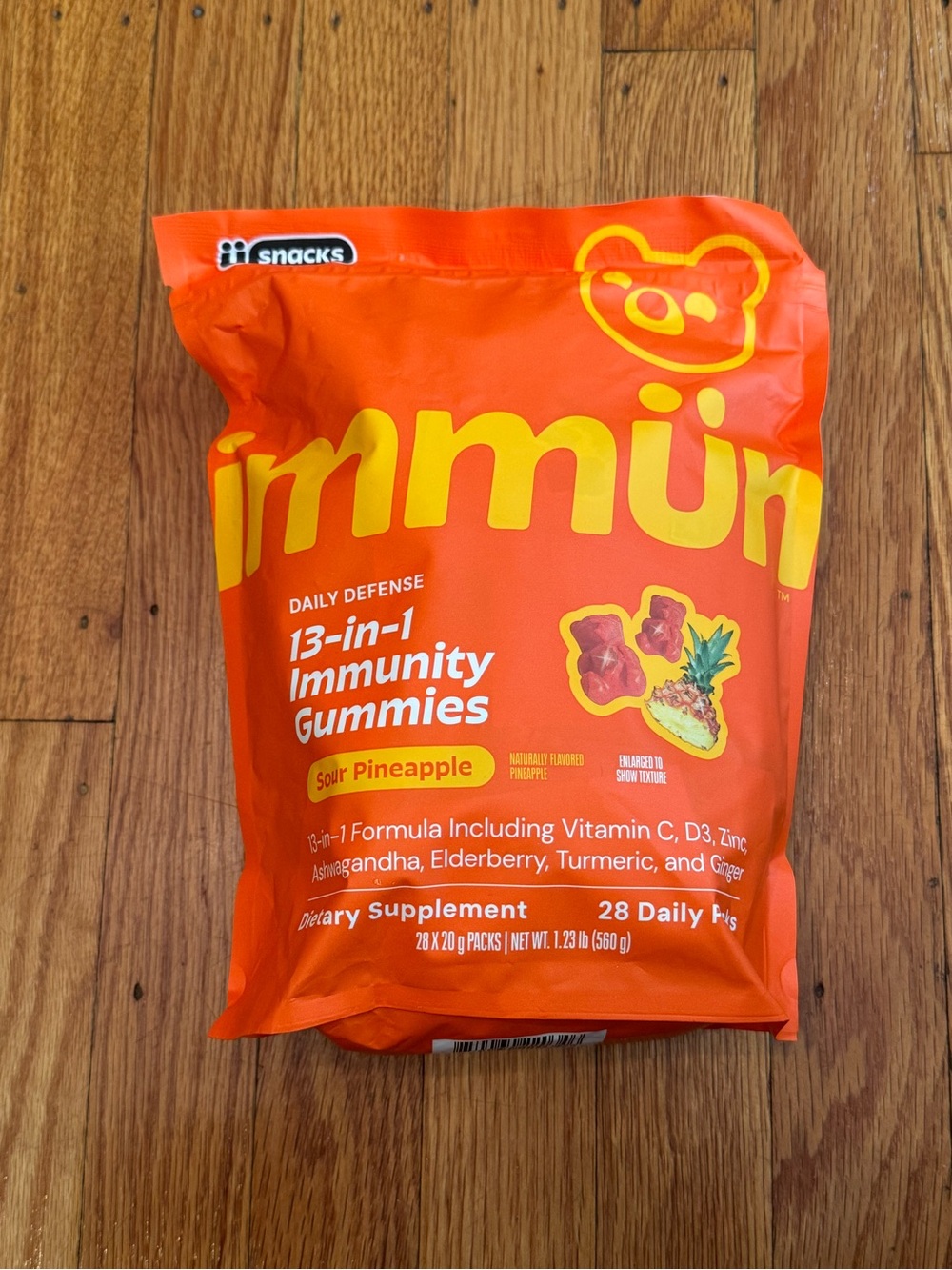 ii Snacks 13-in-1 Immunity Gummies - Sour Pineapple (Orange)